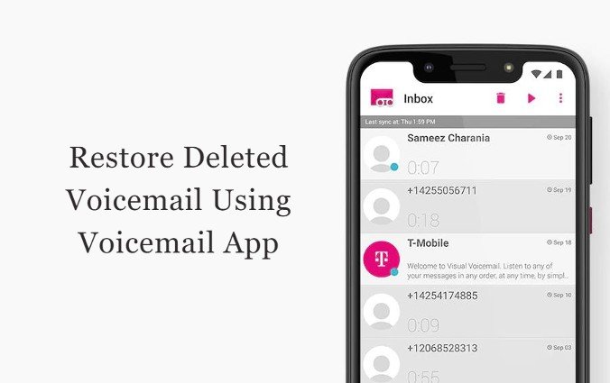 restore deleted voicemail using voicemail app